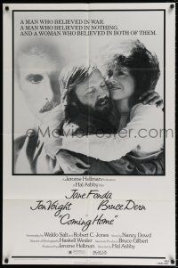 4f177 COMING HOME 1sh '78 Jane Fonda, Jon Voight, Bruce Dern, Hal Ashby, Vietnam vets!