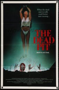4f201 DEAD PIT 1sh '89 Jeremy Slate, drop in anytime, great sexy horror artwork!