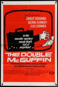 4f222 DOUBLE McGUFFIN 1sh '79 Ernest Borgnine, George Kennedy, cool different Saul Bass art!