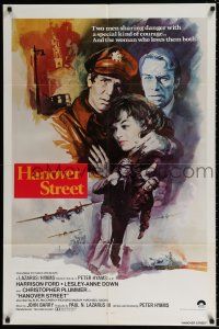 4f339 HANOVER STREET int'l 1sh '79 cool art of Harrison Ford & Lesley-Anne Down in World War II!