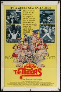 4f356 HERE COME THE TIGERS 1sh '78 little league sports baseball, there goes the league!