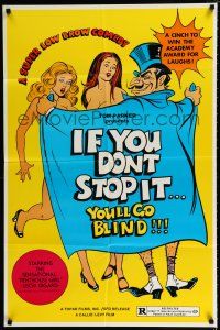 4f391 IF YOU DON'T STOP IT YOU'LL GO BLIND 1sh '76 Uschi Digard, wackiest sexy artwork!