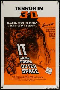 4f414 IT CAME FROM OUTER SPACE 1sh R72 Jack Arnold classic 3-D sci-fi, cool artwork!