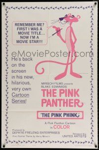 4f649 PINK PANTHER 1sh '65 Fritz Freleng & Hawley Pratt directed cartoon, The Pink Phink!