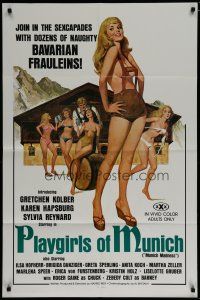 4f660 PLAYGIRLS OF MUNICH 1sh '77 join the sexcapades with dozens of naughty Bavarian frauleins!