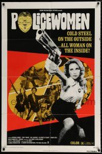 4f664 POLICEWOMEN 1sh '74 Sondra Currie is cold steel on the outside, all woman inside!