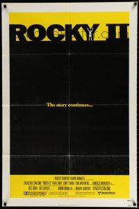 4f734 ROCKY II 1sh '79 Sylvester Stallone vs. Carl Weathers, boxing sequel!