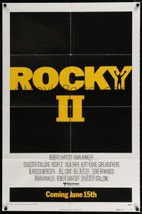 4f735 ROCKY II advance 1sh '79 Sylvester Stallone & Carl Weathers, boxing sequel!