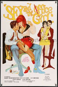 4f791 SEX & THE OFFICE GIRL 1sh '72 there wasn't a secretarial position they couldn't fill!