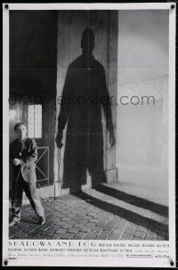 4f792 SHADOWS & FOG DS 1sh '92 cool photographic image of Woody Allen by Klleger and Hamill!