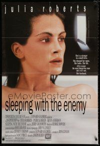 4f812 SLEEPING WITH THE ENEMY int'l DS 1sh '91 Julia Roberts, Patrick Bergin silhouette!