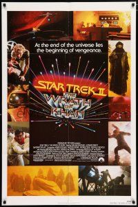 4f841 STAR TREK II 1sh '82 The Wrath of Khan, Leonard Nimoy, William Shatner, sci-fi sequel!