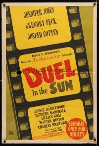 4g181 DUEL IN THE SUN Aust 1sh '47 Jennifer Jones, Gregory Peck & Joseph Cotten in King Vidor epic