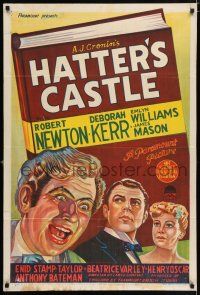 4g194 HATTER'S CASTLE Aust 1sh 1943 stone litho of James Mason, Deborah Kerr & Newton, A.J. Cronin!