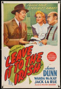 4g205 LEAVE IT TO THE IRISH Aust 1sh '44 James Dunn, Wanda McKay, laugh your troubles away!
