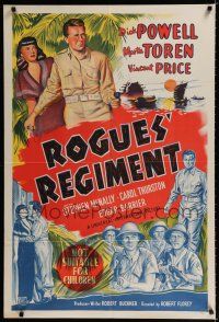 4g232 ROGUES' REGIMENT Aust 1sh '48 great artwork of French Foreign Legion soldier Dick Powell!