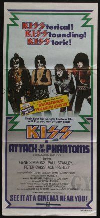 4g720 ATTACK OF THE PHANTOMS Aust daybill '78 portrait of KISS, Criss, Frehley, Simmons, Stanley!