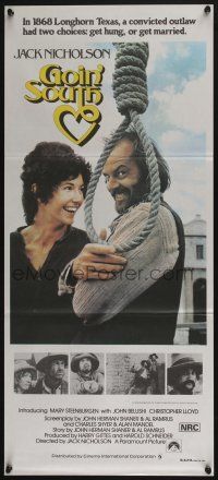 4g809 GOIN' SOUTH Aust daybill '78 different image with Jack Nicholson & Mary Steenburgen!