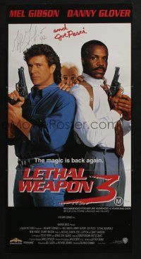 4g856 LETHAL WEAPON 3 Aust daybill '92 great image of cops Mel Gibson, Glover, & Joe Pesci!