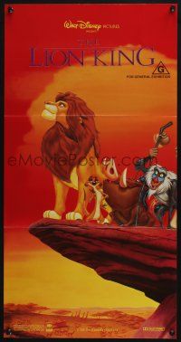 4g859 LION KING red style Aust daybill '94 classic Disney, Simba, Timon & Pumbaa on Pride Rock!