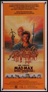 4g864 MAD MAX BEYOND THUNDERDOME Aust daybill '85 art of Mel Gibson & Tina Turner by Richard Amsel