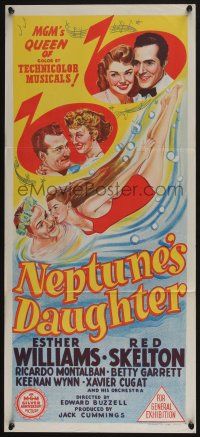 4g882 NEPTUNE'S DAUGHTER Aust daybill '49 Red Skelton & sexy swimmer Esther Williams!