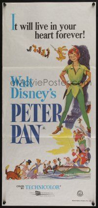 4g896 PETER PAN Aust daybill R70s Disney cartoon fantasy classic, where adventure never ends!