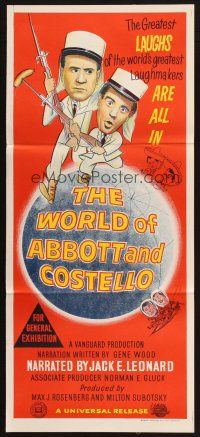 4g992 WORLD OF ABBOTT & COSTELLO Aust daybill '65 Bud & Lou are the greatest laughmakers!