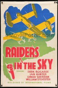 4g105 APPOINTMENT IN LONDON Canadian 1sh '53 Dirk Bogarde, cool different airplane bomber art!