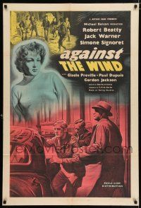 4g004 AGAINST THE WIND English 1sh '48 Charles Crichton, Simone Signoret and Robert Beatty!