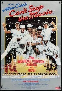 4g015 CAN'T STOP THE MUSIC English 1sh '80 great group photo of The Village People & cast!