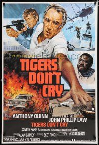 4g082 TARGET OF AN ASSASSIN English 1sh '78 cool art of Anthony Quinn & sniper John Phillip Law!