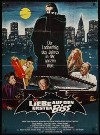 4g515 LOVE AT FIRST BITE German 33x47 '79 AIP, wacky vampire image of George Hamilton as Dracula!