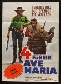 4g527 ACE HIGH German R70s Eli Wallach, Terence Hill, spaghetti western, cool Peltzer art!