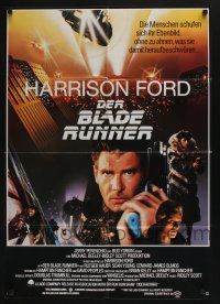 4g537 BLADE RUNNER German '82 Ridley Scott sci-fi classic, montage of Harrison Ford & cast!