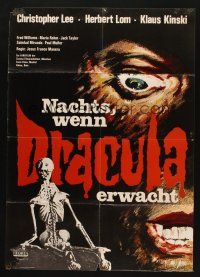 4g552 COUNT DRACULA German '70 Jesus Franco, Christopher Lee as most infamous vampire, horror!