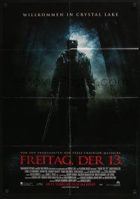 4g568 FRIDAY THE 13th advance German '09 Marcus Nispel directed, hockey masked man w/machete!