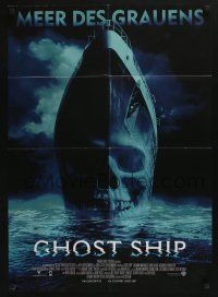 4g573 GHOST SHIP German '03 Gabriel Byrne, cool horror image of skull ship, Sea Evil!