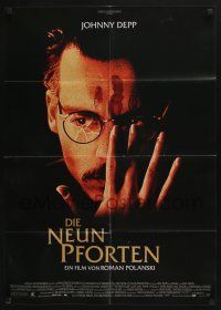 4g616 NINTH GATE German '99 great image of Johnny Depp smoking w/fire reflected in glasses!
