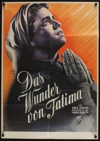 4g623 OUR LADY OF FATIMA German '51 religious WEM art, Ines Orsini, Fernando Rey!