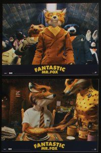 4g339 FANTASTIC MR. FOX 8 French LCs '09 Wes Anderson stop-motion, George Clooney, Meryl Streep!