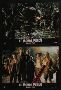 4g277 JURASSIC PARK 2 12 French LCs '96 The Lost World, Jeff Goldblum, Julianne Moore!