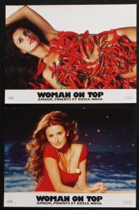 4g403 WOMAN ON TOP 6 French LCs '00 great portraits of sexy Penelope Cruz, one with w/peppers!
