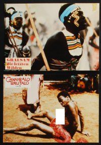 4g672 LAST SAVAGE 13 German LCs '78 Addio ultimo uomo, Italian pain documentary!