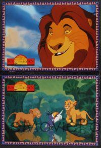 4g686 LION KING 9 German LCs '94 classic Disney cartoon set in Africa, great different images!