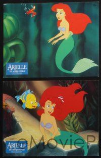 4g683 LITTLE MERMAID 11 German LCs '89 different images of Ariel & cast, Disney underwater cartoon