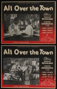 4g134 ALL OVER THE TOWN 8 Canadian LCs '49 Norman Wooland, Sarah Churchill, English comedy!