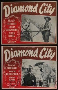4g137 DIAMOND CITY 8 Canadian LCs '49 David Farrar, Honor Blackman & Diana Dors in South Africa!