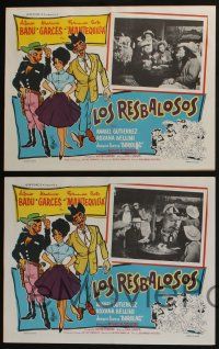 4g246 LOS RESBALOSOS 8 Mexican LCs '60 Miguel M. Delgado, cowboy western comedy, Antonio Badu!