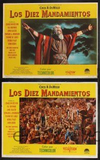 4g248 TEN COMMANDMENTS 4 Mexican LCs R60s Cecil B. DeMille classic, Charlton Heston & Yul Brynner!